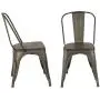 JUMMICO Metal Dining Chair Stackable Industrial Vintage Kitchen Chairs Indoor-Outdoor Bistro Cafe Side Chairs with Back and Wooden Seat Set of 4 (Gun) JUMMICO Metal Dining Chair Stackable Industrial Vintage Kitchen Chairs Indoor-Outdoor Bistro Cafe Side Chairs with Back and Wooden Seat Set of 4 (Gun)