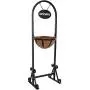 Sunnydaze Hanging Basket Planter Stand with Metal Welcome Sign, Indoor/Outdoor Plant Holder, 45 Inch Sunnydaze Hanging Basket Planter Stand with Metal Welcome Sign, Indoor/Outdoor Plant Holder, 45 Inch