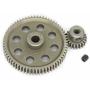 Hobbypark 11184 Steel Metal Spur Diff Differential Main Gear 64T & 11181 Motor Gear 21T RC Replacement Parts for Redcat Volcano EPX HSP 1/10 Monster Truck Brontosaurus 94111