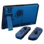 eXtremeRate Transparent Clear Blue Back Plate for Nintendo Switch Console, NS Joycon Handheld Controller Housing with Full Set Buttons, DIY Replacement Shell for Nintendo Switch