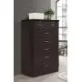 Hodedah HI70DR Chocolate Hodeida 7 with Locks On 2-Top Chest of Drawers
