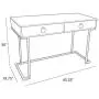 BELLEZE Two-Drawer Home Office Computer Desk Vanity Table, Wood and Metal, White & Gold
