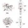 Swpeet 120Pcs 4 Styles Shelf Pins Kit, Top Quality Nickel Plated Shelf Bracket Pegs Cabinet Furniture Shelf Pins Support for Shelf Holes on Cabinets, Entertainment Centers