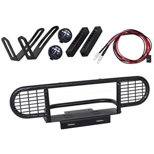 dailymall 1/10 Scale Metal RC Front Bumper with Light for D90 D110 Land Rover Defender, RC Crawler Accessories, Remote Controlled Devices Parts