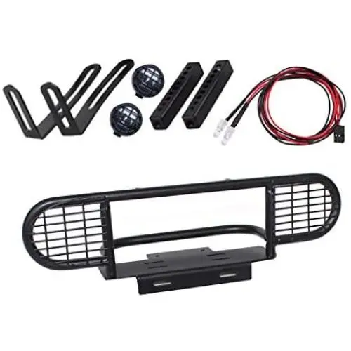 dailymall 1/10 Scale Metal RC Front Bumper with Light for D90 D110 Land Rover Defender, RC Crawler Accessories, Remote Controlled Devices Parts dailymall 1/10 Scale Metal RC Front Bumper with Light for D90 D110 Land Rover Defender, RC Crawler Accessories, Remote Controlled Devices Parts