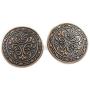 Bezelry 12 Pieces Celtic Flowers Metal Shank Buttons. 23mm (7/8 inch) (Antique Copper) Bezelry 12 Pieces Celtic Flowers Metal Shank Buttons. 23mm (7/8 inch) (Antique Copper)