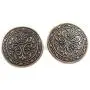 Bezelry 12 Pieces Celtic Flowers Metal Shank Buttons. 23mm (7/8 inch) (Antique Copper)