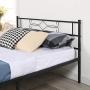 VECELO Black Full Metal Bed Frame with Headboard & Footboard Premium Steel Slat Support No Box Spring Needed Noise-Free Anti-Slip Easy Assembly