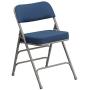 Flash Furniture HERCULES Series Premium Curved Triple Braced & Double Hinged Navy Fabric Metal Folding Chair Flash Furniture HERCULES Series Premium Curved Triple Braced & Double Hinged Navy Fabric Metal Folding Chair