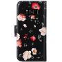 FLYEE Case Compatible with Samsung Galaxy S8 (5.8 inch,Released in 2017),Wallet Case for Women and Girls with Card Holder,Premium PU Leather Magnetic Flip Protective Case for S8 5.8-Black Flower