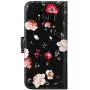 FLYEE Case Compatible with Samsung Galaxy S8 (5.8 inch,Released in 2017),Wallet Case for Women and Girls with Card Holder,Premium PU Leather Magnetic Flip Protective Case for S8 5.8-Black Flower