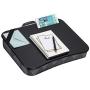 LapGear Designer Lap Desk with Phone Holder and Device Ledge - Gray Argyle - Fits up to 15.6 Inch Laptops - Style No. 45438