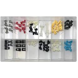 Sherco-Auto 62 Piece Nylon Door Lock Rod End Clip Assortment Kit - 13 Types - Fits Ford GM Mazda & More