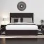 Allewie Queen Platform Bed Frame with 4 Drawers and Headboard/Diamond Stitched Button Tufted Upholstered Mattress Foundation with Storage, Brown Allewie Queen Platform Bed Frame with 4 Drawers and Headboard/Diamond Stitched Button Tufted Upholstered Mattress Foundation with Storage, Brown