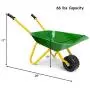 Costzon Kids Metal Wheelbarrow, Yard Rover Steel Tray, Metal Construction Toys Kart, Tote Dirt/Leaves/Tools in Garden for Toddlers, Green Costzon Kids Metal Wheelbarrow, Yard Rover Steel Tray, Metal Construction Toys Kart, Tote Dirt/Leaves/Tools in Garden for Toddlers, Green