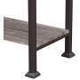 Hombazaar 6-Tier Tall Bookshelf, Vintage Industrial Metal Bookcase Display Rack and Storage Organizer for Living Room, Grey Oak