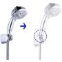 Shower Head Flow Control Valve G1/2 Brass Shut-off Valve with Metal Handle Lever Shower Head Valve Water Flow Control Valve Regulator Shut OFF Valve for Hand Shower, or Bidet Sprayer-Polished Chrome