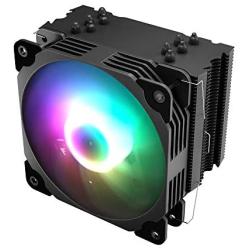 Vetroo V5 CPU Air Cooler w/ 5 Heat Pipes 120mm PWM Processor 150W TDP Fan Intel LGA 1200 115X / AMD Ryzen AM4 Universal Socket w/Addressable RGB Lights Sync(V5, Black)