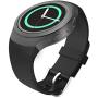 MoKo Watch Band Compatible with Gear S2, Soft Silicone Replacement Sport Band fit Gear S2 (SM-R720 / SM-R730 ONLY) Smart, NOT FIT S2 Classic Watch (SM-R732 & SM-R735), NOT FIT Gear Fit2, Black