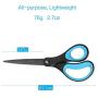 LIVINGO 2 Pack 8'' Titanium Non-Stick Scissors, Professional Stainless Steel Comfort Soft Grip, All-Purpose, Straight Office Craft Scissors for DIY(Blue/Black)