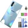 Galaxy Note 10+ Back Cover Glass Housing Door Replacement with Tape Parts for Samsung Galaxy Note10+ Plus Note 10+ SM-N9750/DS +Tool + Eject Pin (Cloud Blue)