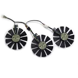 inRobert 87mm T129215SU Graphics Card Cooling Fan for ASUS Strix GTX980Ti/R9390/RX480/RX580 Video Card Cooler (Fan-3pcs)