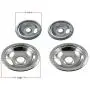 KITCHEN BASICS 101 316048413 and 316048414 Replacement Chrome Drip Pans for Frigidaire Kenmore - Includes 2 6-Inch and 2 8-Inch Pans, 4 Pack KITCHEN BASICS 101 316048413 and 316048414 Replacement Chrome Drip Pans for Frigidaire Kenmore - Includes 2 6-Inch and 2 8-Inch Pans, 4 Pack