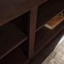 Walker Edison Wren Classic 4 Cubby TV Stand for TVs up to 65 Inches, 58 Inch, Espresso