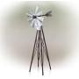 Alpine Corporation JUM368 Alpine Garden Stake Metal Wind Spinner, Bronze and Silver