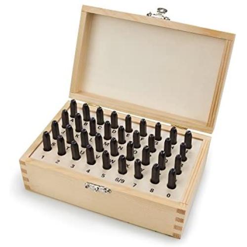 TEKTON 6610 5/32-Inch Letter and Number Stamp Set, 36-Piece