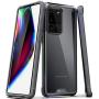 Schnail Saviour Series Samsung Galaxy S20 Ultra Clear Case, [Metal Frame Bumper] [Military Grade Drop Tested] [Slim Fit] Protective Rugged Cover (Gray+Iridescent)