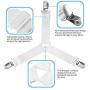 Tomata Adjustable Bed Sheet Fasteners, Triangle Non-Slip Elastic Holder Straps Corner Clips with Heavy Duty Grippers Clips (Set of 4 - White)