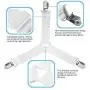 Tomata Adjustable Bed Sheet Fasteners, Triangle Non-Slip Elastic Holder Straps Corner Clips with Heavy Duty Grippers Clips (Set of 4 - White) Tomata Adjustable Bed Sheet Fasteners, Triangle Non-Slip Elastic Holder Straps Corner Clips with Heavy Duty Grippers Clips (Set of 4 - White)