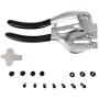 ARES 10005 - Metal Hole Punch Set - 3/32-Inch to 9/32-Inch Punches and Dies Included - For Aluminum, Brass, and Steel Sheet Metal and More ARES 10005 - Metal Hole Punch Set - 3/32-Inch to 9/32-Inch Punches and Dies Included - For Aluminum, Brass, and Steel Sheet Metal and More