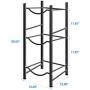 AIYAKA 3 Tier Heavy Duty Gallon Water Cooler Jug Rack,Can be Placed in the Home, Office Organization,Detachable,Save Space,Black