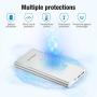 POWERADD Pilot 4GS 12000mAh Portable Charger 8 Pin Input Power Bank with 3A High-Speed Output Compatible with iPhone, iPad, iPod, Samsung and More - Silver (8 Pin Cable Include)