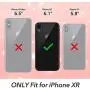 YOUMAKER Metallic Designed for iPhone XR Case, Full Body Rugged with Built-in Screen Protector Slim Fit Shockproof Cover for iPhone XR 6.1 Inch - Red/Black
