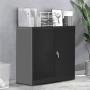 Steel Storage Cabinet with Doors, INVIE Lockable Metal Cabinet with 2 Adjustable Shelves Great for Garage, Kitchen Pantry, Office, Patio and Laundry Room(Black)