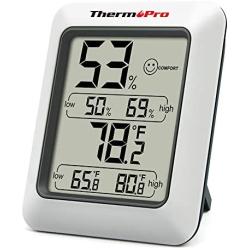 ThermoPro TP50 Digital Hygrometer Indoor Thermometer Room Thermometer and Humidity Gauge with Temperature Humidity Monitor