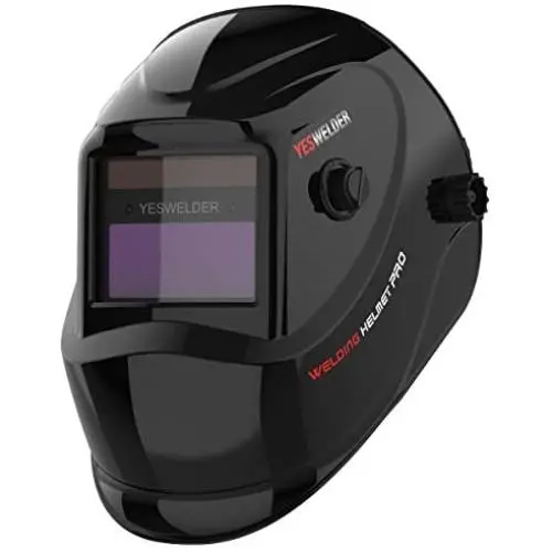 YESWELDER True Color Solar Powered Auto Darkening Welding Helmet, Wide Shade 4/9-13 for TIG MIG ARC Weld Hood Helmet