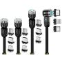 Magnetic USB Charging Cable Krsende 3in1 360°Rotation Nylon Braided Cord Compatible with Mirco USB Type C Smartphone and iProduct Device-No Date Sync(4Pack/Black)