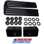 American Automotive Compatible C1500 C2500 C3500 3'' Rear Suspension Lift Solid Steel Blocks +12'' U Bolts