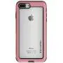 Ghostek Atomic Slim iPhone 8 Plus, iPhone 7 Plus Clear Case with Space Metal Bumper Heavy Duty Protection Wireless Charging Compatible for 2016 iPhone 7 Plus / 2017 iPhone 8 Plus (5.5 Inch) - (Pink)