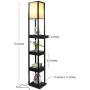 Brightech Maxwell Drawer Edition - Shelf & LED Floor Lamp Combination - Narrow Nightstand with Light Attached - Tower End or Side Table for Office & Bedroom - Black Brightech Maxwell Drawer Edition - Shelf & LED Floor Lamp Combination - Narrow Nightstand with Light Attached - Tower End or Side Table for Office & Bedroom - Black