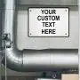 Aluminum Weatherproof Metal Sign Multiple Sizes Custom Personalized Text Here White Black Traffic Regulation Horizontal Street Signs 10x7Inches