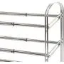 Seville Classics 3-Tier Expandable 24-Pair Shoe Rack Non-Slip Metal Freestanding Closet, Entryway, Bedroom Footwear Organizer, Chrome Poles