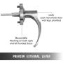 Happybuy Door Push Bar Panic Exit Device with Exterior Lever Commercial Emergency Exit Bar Panic Exit Device for Wood Metal Door Panic Exit Bar with Door Knob (Push Bar with Lever)