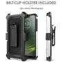 Motorola Moto G7 Power Case, Evocel [Explorer Series Pro] Premium Full Body Case with Glass Screen Protector, Belt Clip Holster, Metal Kickstand for Motorola Moto G7 Power (XT1955), Silver