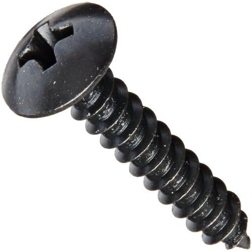 Small Parts 0612APTB Steel Sheet Metal Screw, Black Oxide Finish, Truss Head, Phillips Drive, Type A, #6-18 Thread Size, 3/4'' Length (Pack of 100)