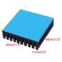 weideer 6pcs Aluminum Heat Sink 40x40x11mm/1.5'' x1.5X 0.4'' Small Cooler Heat Sink with Thermal Conductive Double Sided Tape for Cooling 3D Printers CPU IC Chips HS40x40x11